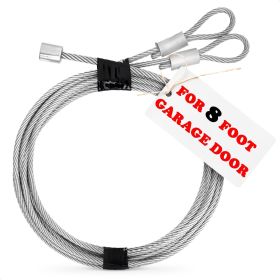 Garage Door Cable for 8 ft Door 9 ft 7 in Long Heavy Duty 304 Steel Galvanized Cables Pack of 2 Corrosion Resistant Rust Proof Wire Durable Smoot