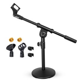 5Core Round Base Desktop Mic Stand Universal Desk Microphone Holder Table Top Stands