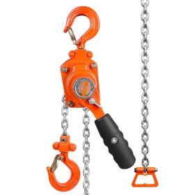 VEVOR Manual Lever Chain Hoist, 1/4 Ton 550 lbs Capacity 10 FT Come Along, G80 Galvanized Carbon Steel with Weston Double-Pawl Brake