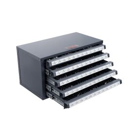 VEVOR Drill Bit Dispenser Cabinet, Five-Drawer Drill Bit Organizer Cabinet for #1 to #60 Steel Drill Dispenser Organizer Cabinet with Labels