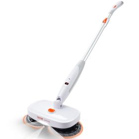 VEVOR Cordless Electric Mop, Electric Spin Mop with Water Tank, up to 40 mins Battery, LED Headlight, Dual Mop Heads
