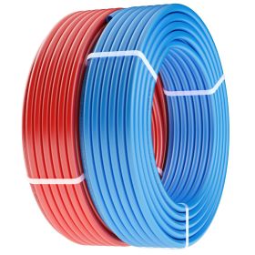 VEVOR PEX Pipe 1/2 Inch, 2 x 100 Feet Length PEX-A Flexible Pipe Tubing for Potable Water, Pex Water Lines for Hot/Cold Water & Easily Restore