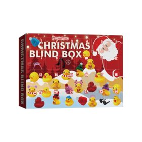 Dowmoo Christmas Blind Box, 24 Grid Cartoon Gift Ducklings Blind Box