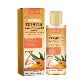 OUHOE Turmeric Super Whitening Oil , Repair Skin Barrier Soft, Firming, Whitening, Brightening And Fading Joint Blacknessming And Hydrating Eye P