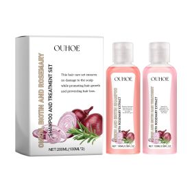 OUHOE Onion, Biotin And Rosemary Shampoo And Treatment Set, Nourish Hair Root Scalp Thick Hair Luster Thick Hair