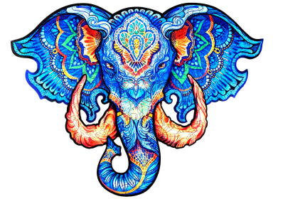 Each Piece Is Animal Shaped Christmas Gift Colorful Elephant Turtle Wooden Jigsaw Puzzles (Option: 6Style-A5)