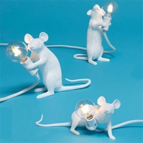 Nordic Creative Resin Mini Animal Mouse Light (Option: White combination-3pcs-EU)