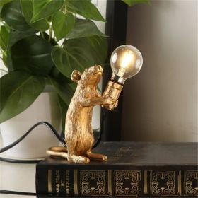 Nordic Creative Resin Mini Animal Mouse Light (Option: Golden-Standing posture-EU)