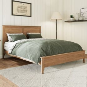 Modern Solid Wood King Size Platform Bed With Sturdy Wooden Slats Support,No Box Spring Needed, Seadrift (Option: Seadrift)