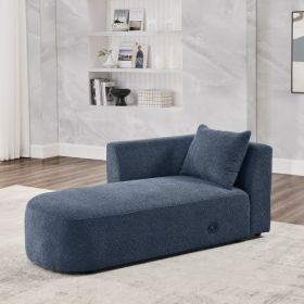 Left Chaise For Modular Sofa (Color: Navy)