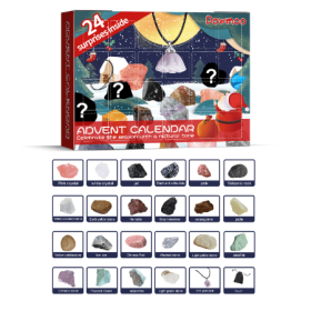 Dowmoo Christmas Advent Calendar Mineral Blind Box 24-Box Christmas Gift Toy Mineral Blind Box (Option: 1PCs)
