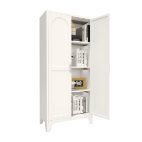 2 Shapely Doors Cabinet 155 Height (Color: White)