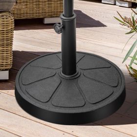 31LBS 18 Inch Round Outdoor Umbrella Base (Color: Black)