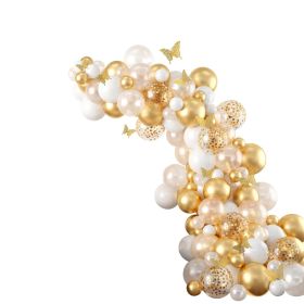 111PC Golden Balloon Butterfly Set And Inflator (Option: 111pc)