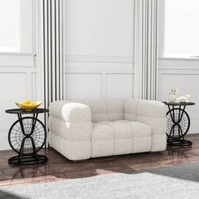 2 Piece Vintage Industrial Wheel Design Side Table (Option: 2Pcs)