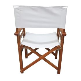 Wooden Director Folding Chair, Canvas, Populus, 2pcs  Set (Option: Natural)