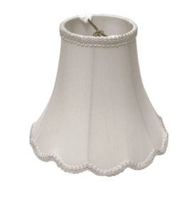 Fancy Oblong Softback Lampshade With Washer Fitter, White Natural Fabric Lampshade For Table Lamps, 9 Top X 18 Bottom X 13 Height (Color: White)