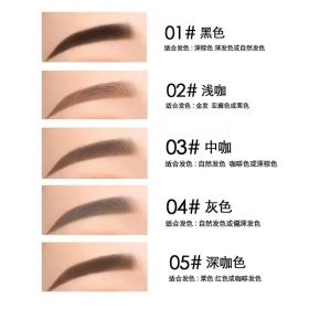 Small Gold Bars Double-end Ultra-fine Eyebrow Pencil Triangle Eyebrow Pen Refill Brow Brush Draw Stereoscopic Long-Lasting Brows (Color: 1+4+5 (3PCS))