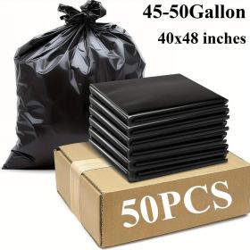 1.6 MIL 50/100 Pieces Ultra Thick Plastic Heavy-Duty 30-Gallon Garbage Bags (50 Pieces, 31.5in x 35.5in) - Ideal for Courtyard Fallen Leaves, Hot (number: 50PCS-45 Gallon)