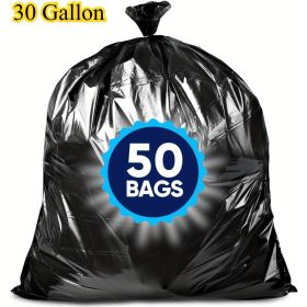 1.6 MIL 50/100 Pieces Ultra Thick Plastic Heavy-Duty 30-Gallon Garbage Bags (50 Pieces, 31.5in x 35.5in) - Ideal for Courtyard Fallen Leaves, Hot (number: 50PCS-30 gallons)