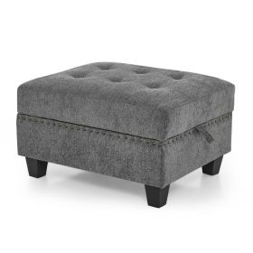 Ottoman Sofa For Modular Sectional,Grey Chenille (Color: Grey)
