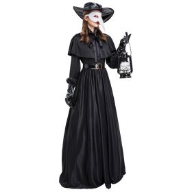 Halloween Medieval Steam Punk Plague Doctor Costume Beak Crow Long Mouth Mask (Option: Style 2-L)
